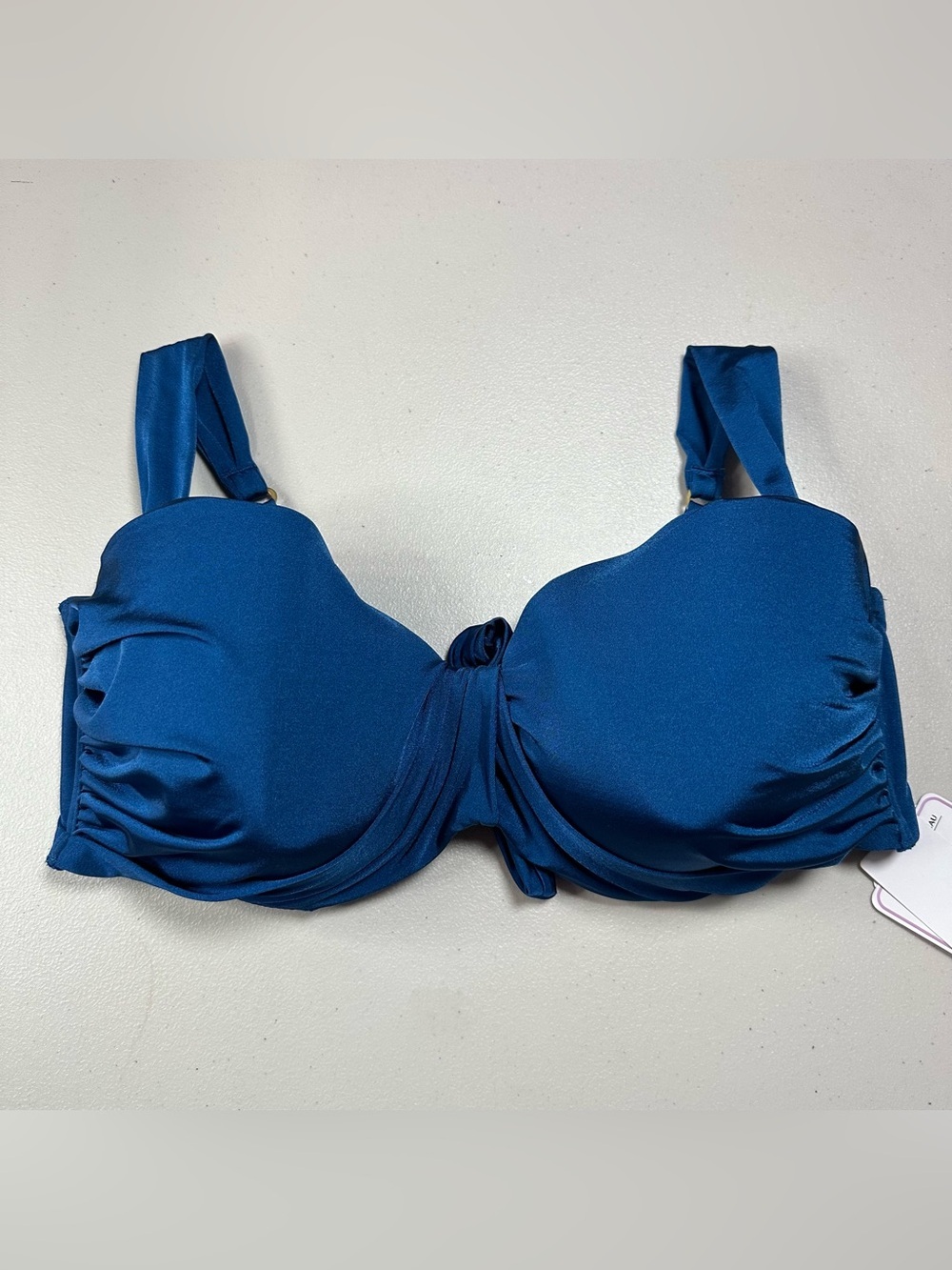 A. Che Teal Multi-Way Bandeau Underwire Bikini Top Size T8 NWT